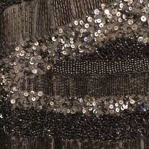 Mini Zara silver sequin and beads party skirt ✨